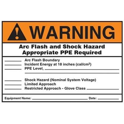 arc flash boundary label