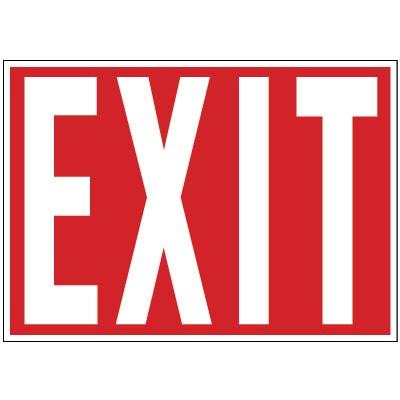 Exit Sign (red Background) 