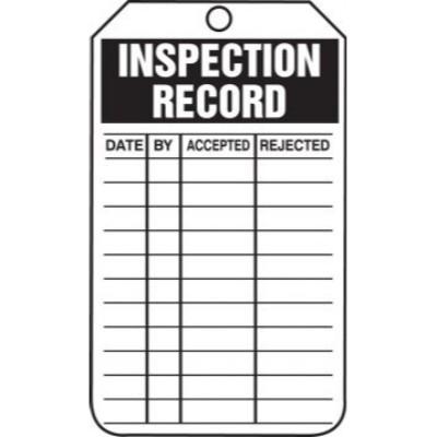 inspection tag accepted record rejected safetycal