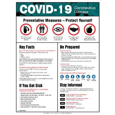 COVID-19 Preventative Measures - Protect Yourself Poster | SAFETYCAL, INC.