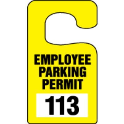 yellow parking employee series permits vertical standard safetycal