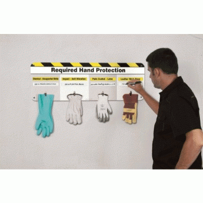 glove lean hand boards 5s ppe protection safety manufacturing visual management required workplace office accuform kaizen equipment storage kit kanban