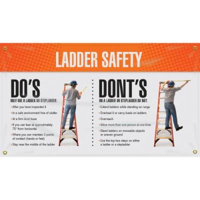 Ladder Safety Do's and Don’ts - Safety Banner | SAFETYCAL, INC.