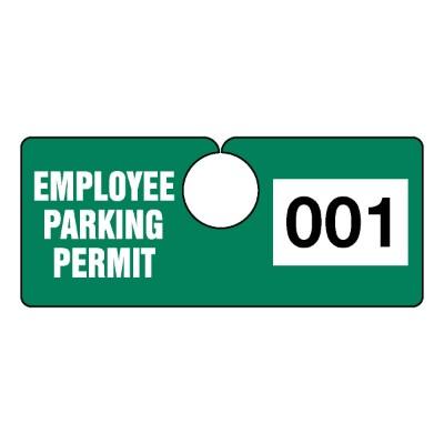 permits parking series horizontal employee green blue safetycal vertical standard text small